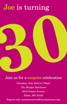 Turning 30 Perfect Teal Birthday Invitations