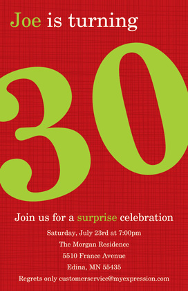 Turning 30 Perfect Teal Birthday Invitations