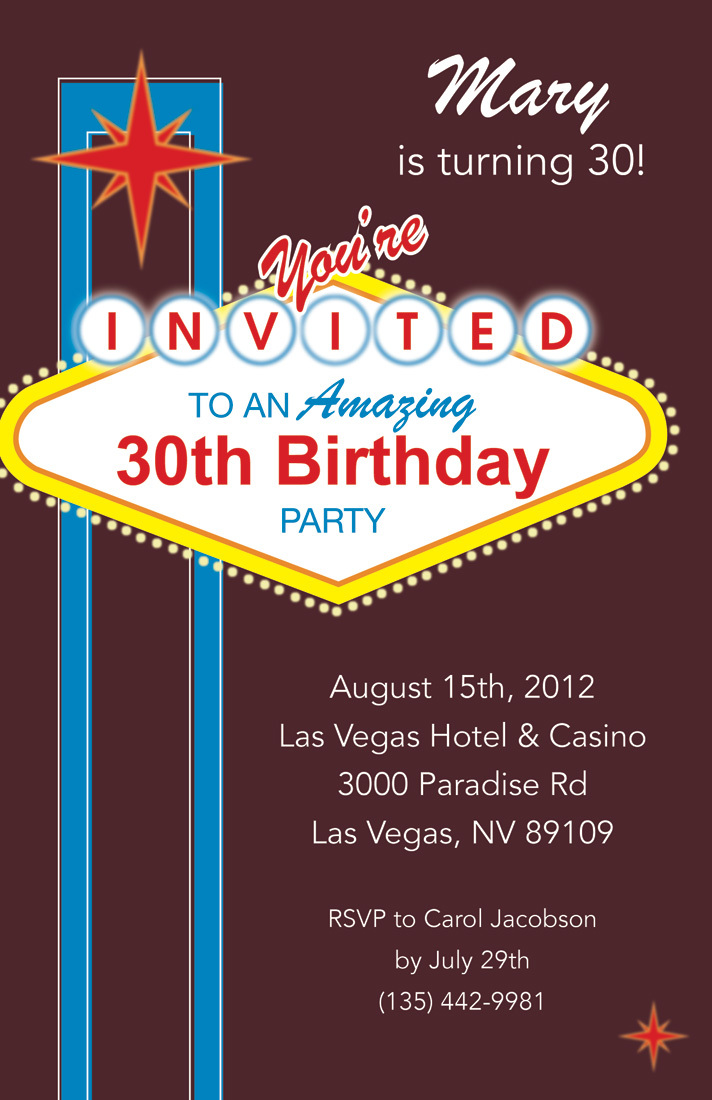 Las Vegas Casino Photo Backdrop 30th 40th Birthday Party 