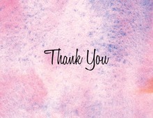 Modern Pink Watercolor Thank You Cards