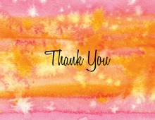 Modern Red Watercolor Thank You Cards