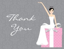 Slim Bride Pink Gifts Thank You Cards