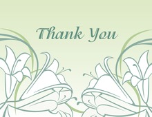Sage-Green Tulips Thank You Cards