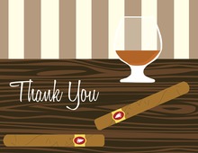 Modern Classic Whisky Thank You Cards