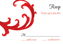 Festive Holiday Gala Red RSVP Cards