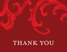 Festive Holiday Gala Red Thank You Cards