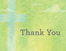 Heavenly Classic Green Thank You Cards