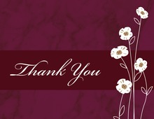 Purple Blossoms Thank You Cards