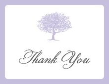 Exquisite Silhouette Tree Thank You Cards