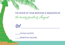 Abstract Palm Tree RSVP Cards