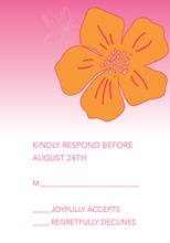 Tropical Paradise Flower Pink RSVP Cards
