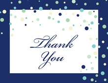 Playful Spray Blue Dots Thank You Cards