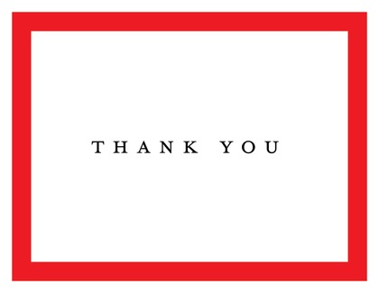 Simple Black Border Thank You Cards