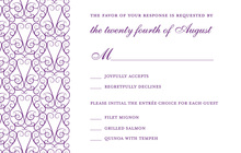 Elegant Lovely Purple RSVP Cards