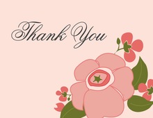 Lovely Modern Pink Thank You Cards