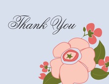 Softly Pink Tropics Thank You Cards
