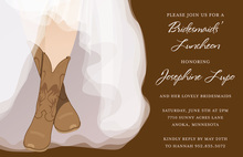 Charming Western Bride Bridal Shower Invitations