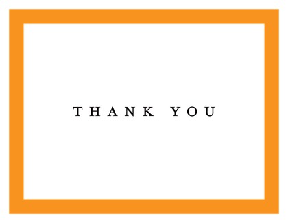 Simple Silver Grey Border Thank You Cards