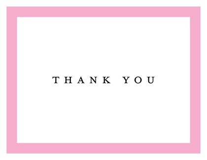Simple Silver Grey Border Thank You Cards