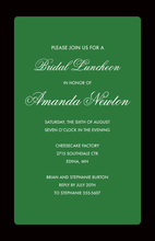 Formal Green Arbor Border Invitation