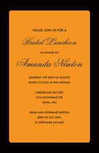 Modern Orange Border Party Invitations