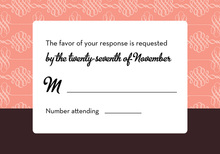 Squares Around The House Pink RSVP Cards