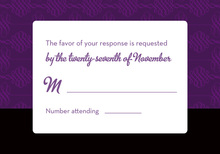 Purple Wrought Pattern RSVP Cards