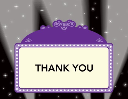 Pink Panel At Night Thank You Cards