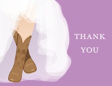 My Special Western Boots Thank You Cards