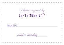 Eat Drink Be Married Purple RSVP Cards