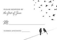Wedding Birds In Love RSVP Cards