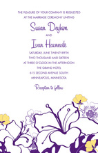 Purple Hibiscus Flowers Invitation