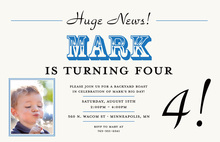 Mark Your News Birthday Party Invitations