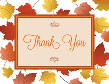 Autumn Maple Leaves Thank You Cards