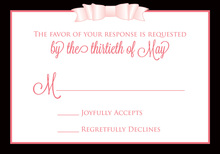 Pink Double Bow RSVP Cards