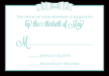 Teal Double Bow RSVP Cards