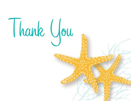 Red Starfish Wedding Thank You Cards