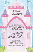 Bright Lovely Pink Castle Invitation