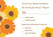 Exquisite Orange Floral RSVP Cards