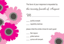Beauty Hot Pink Floral RSVP Cards