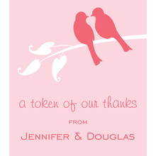 Lovely Pink Wedding Birds Stickers