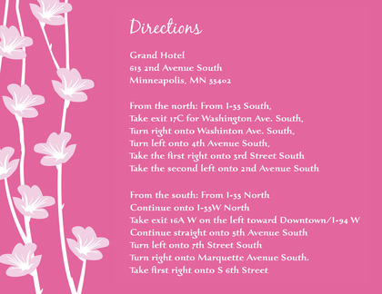 Floral String Pink RSVP Cards