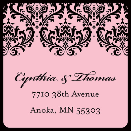 Special Damask Hot Pink Stickers