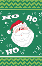 Playful Santa & Snowflakes Folded Greeting Cards