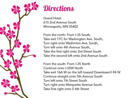 Bright Charming Classic Cherry Blossom RSVP Cards