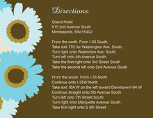 Special Blue Foral Brown Enclosure Cards
