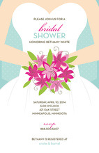 Beautiful Bouquet Bride Orange Cream Invitations