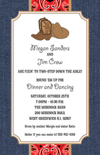 Trendy Denim Western Cowboy Invitations