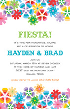 Bright Fiesta Flowers Fiesta Shower Invitations