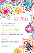 Bright Fiesta Flowers Fiesta Shower Invitations
